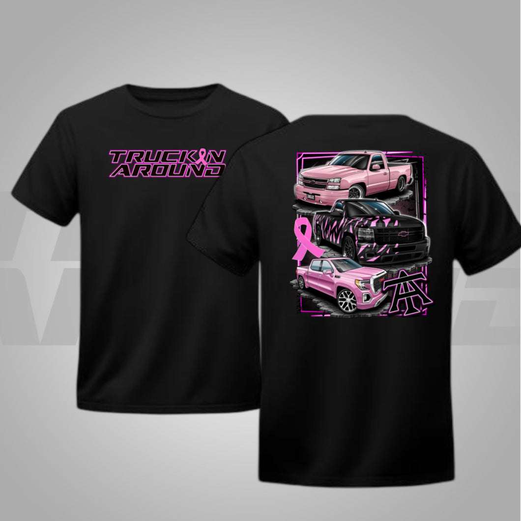 Pink Truckin Around T-shirt (Breast Cancer Awareness)