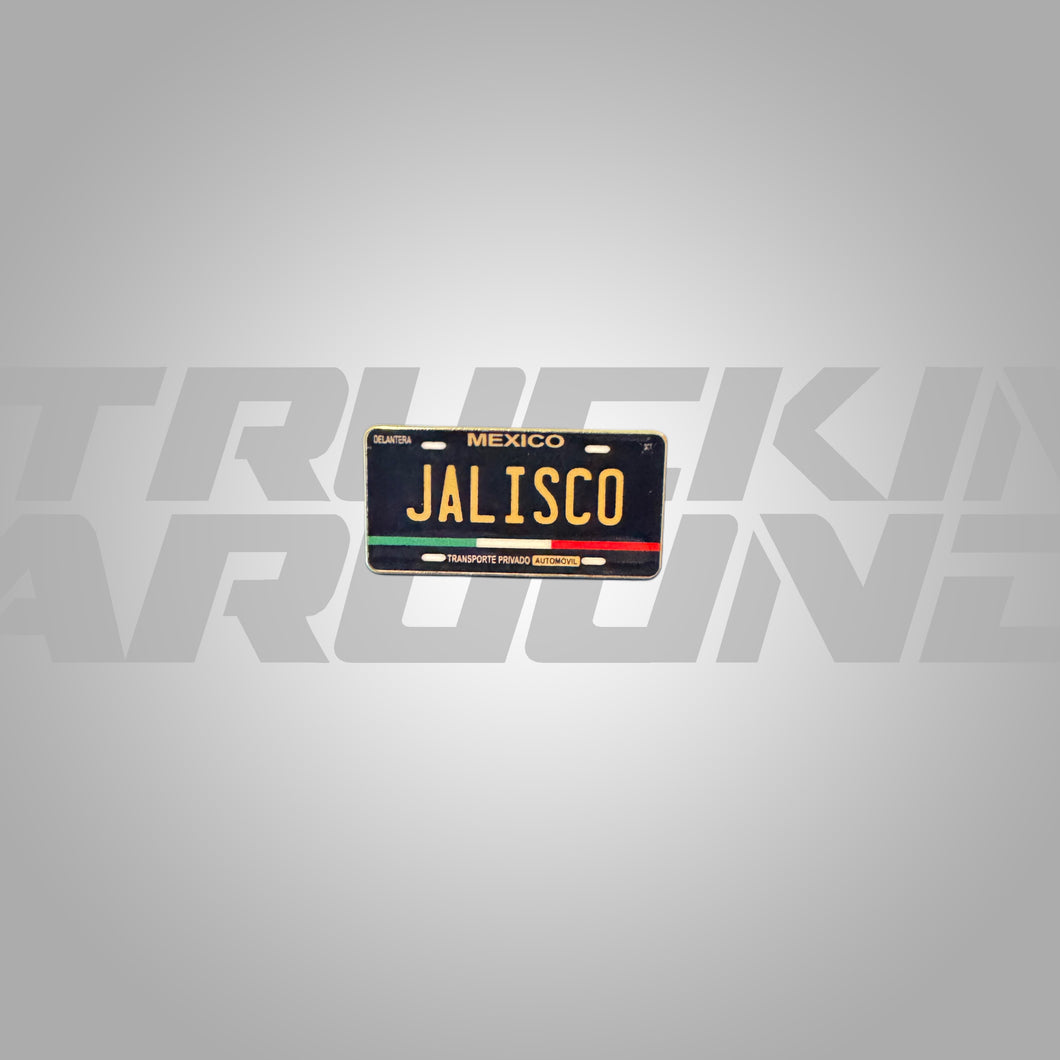 Jalisco License Plate Hat Pin Truckin Around