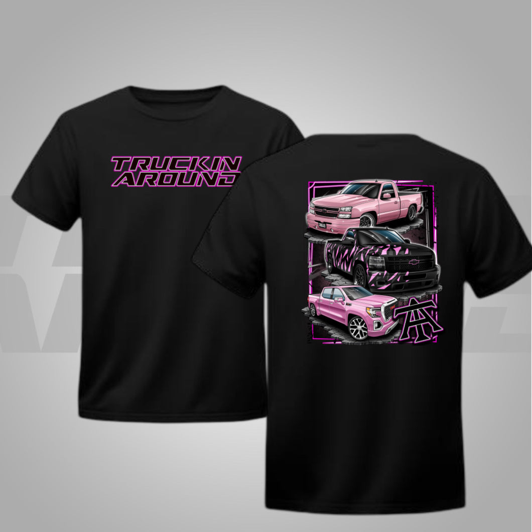 Pink Truckin Around T-shirt (Breast Cancer Awareness)