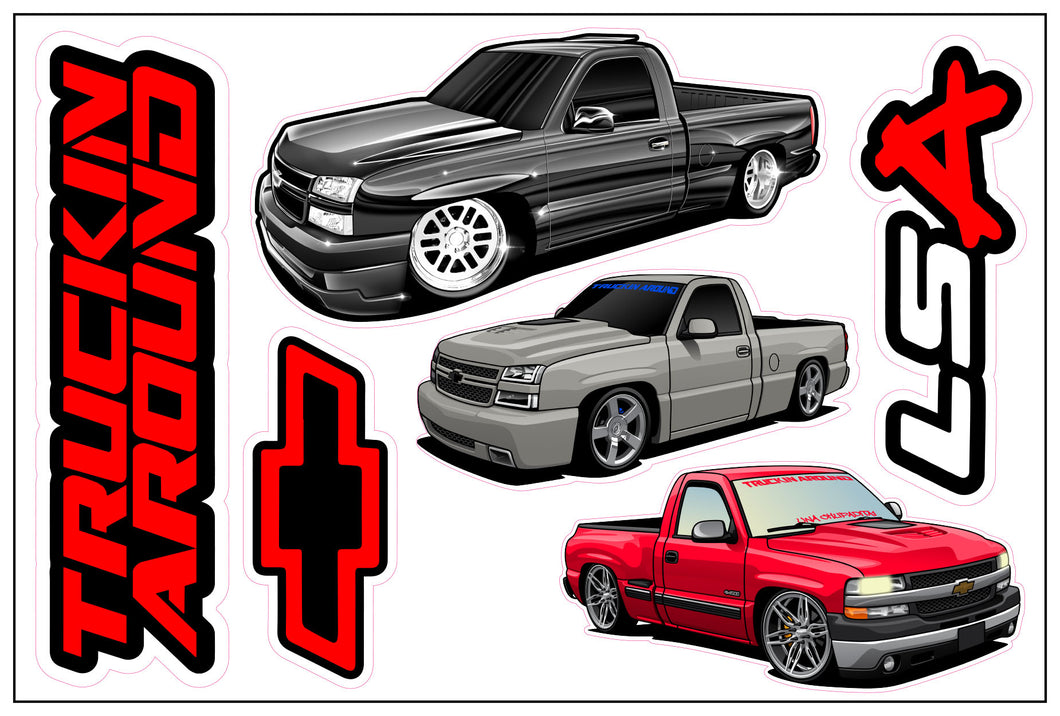 LSA Truckin Around Sticker Pack