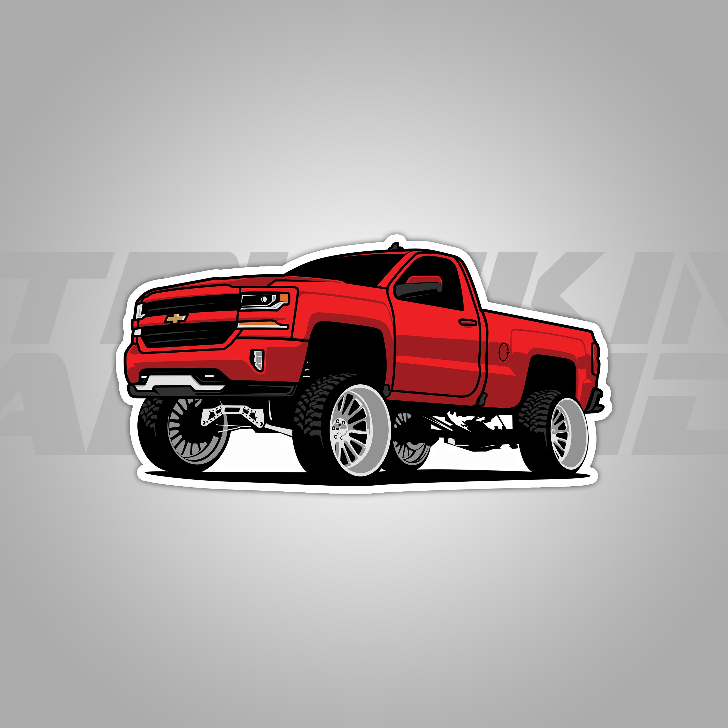 how to draw a lifted truck