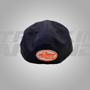 NEW ERA NAVY AND ORANGE FITTED