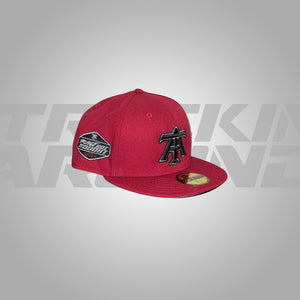 Burgundy and Black Fitted